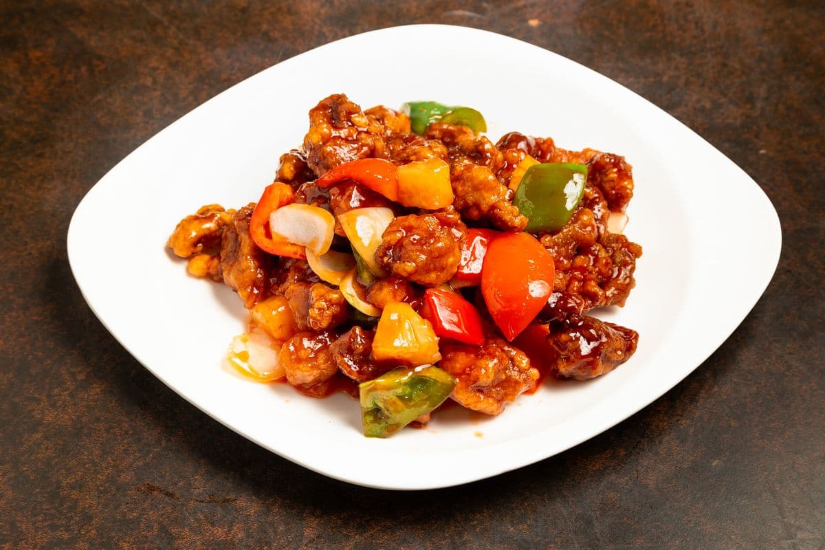 801. Sweet-and-Sour Pork with Pineapple