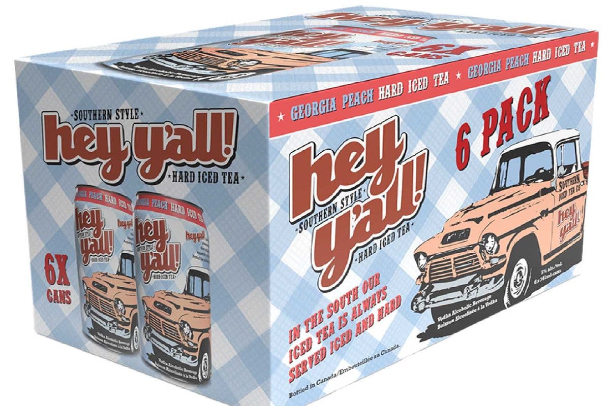 Hey Y'All Georgia Peach Hard Iced Tea 6C (6 x 355ML)