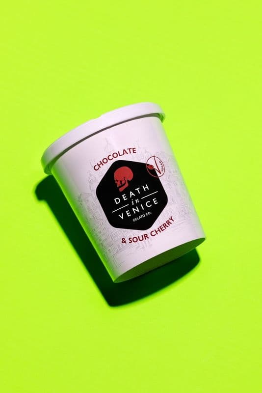 Chocolate and Sour Cherry Sorbet (VEGAN)