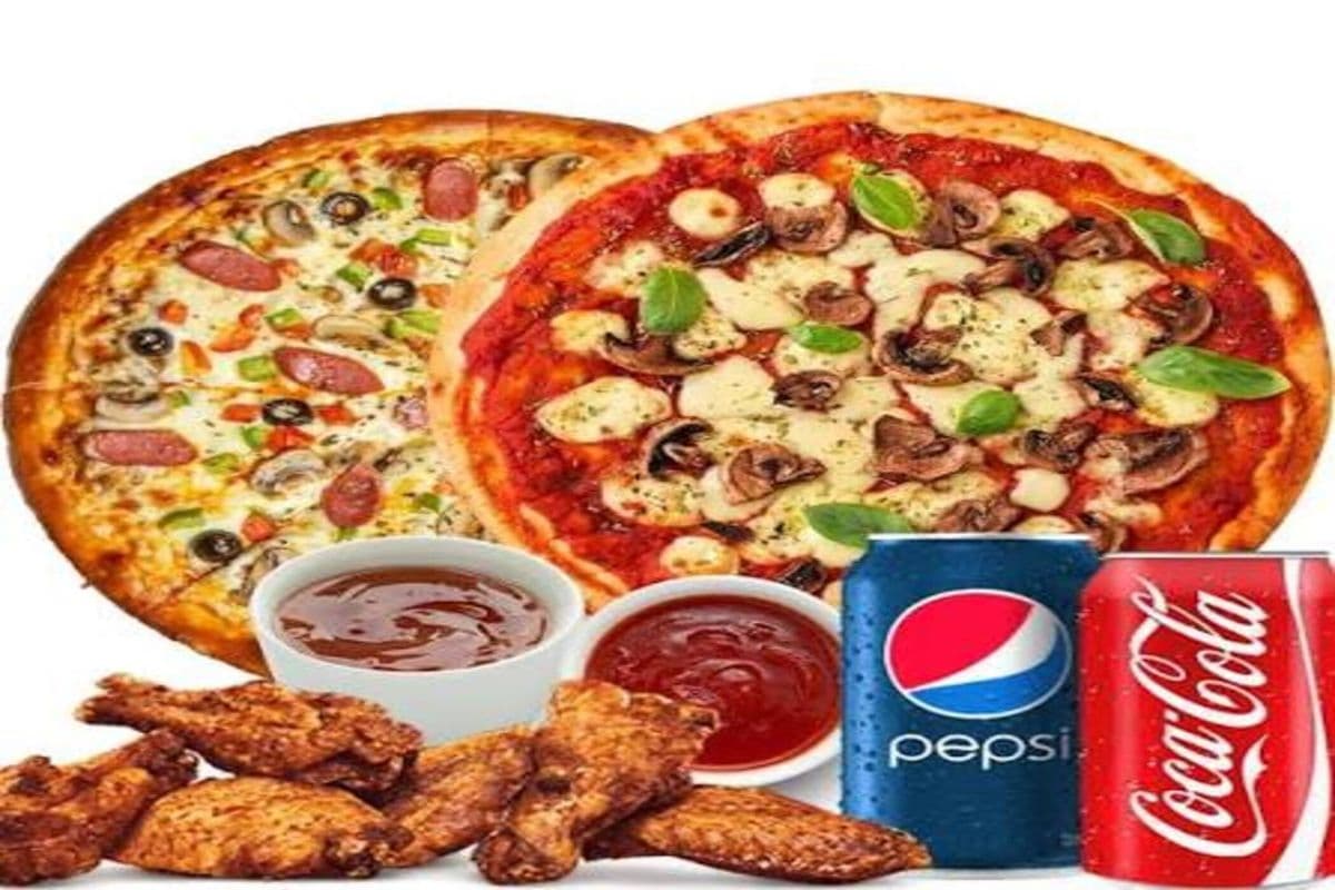 2 Large Pizza + 10 Wings + 2 Cans