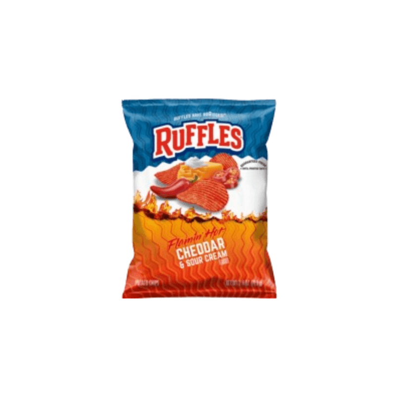 Flamin Hot Cheddar & Sour Cream Ruffles - USA  (2.5oz)