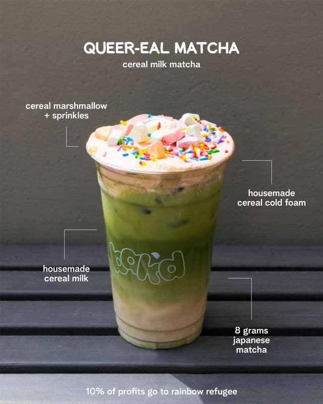 Iced Cereal Milk Matcha Latte