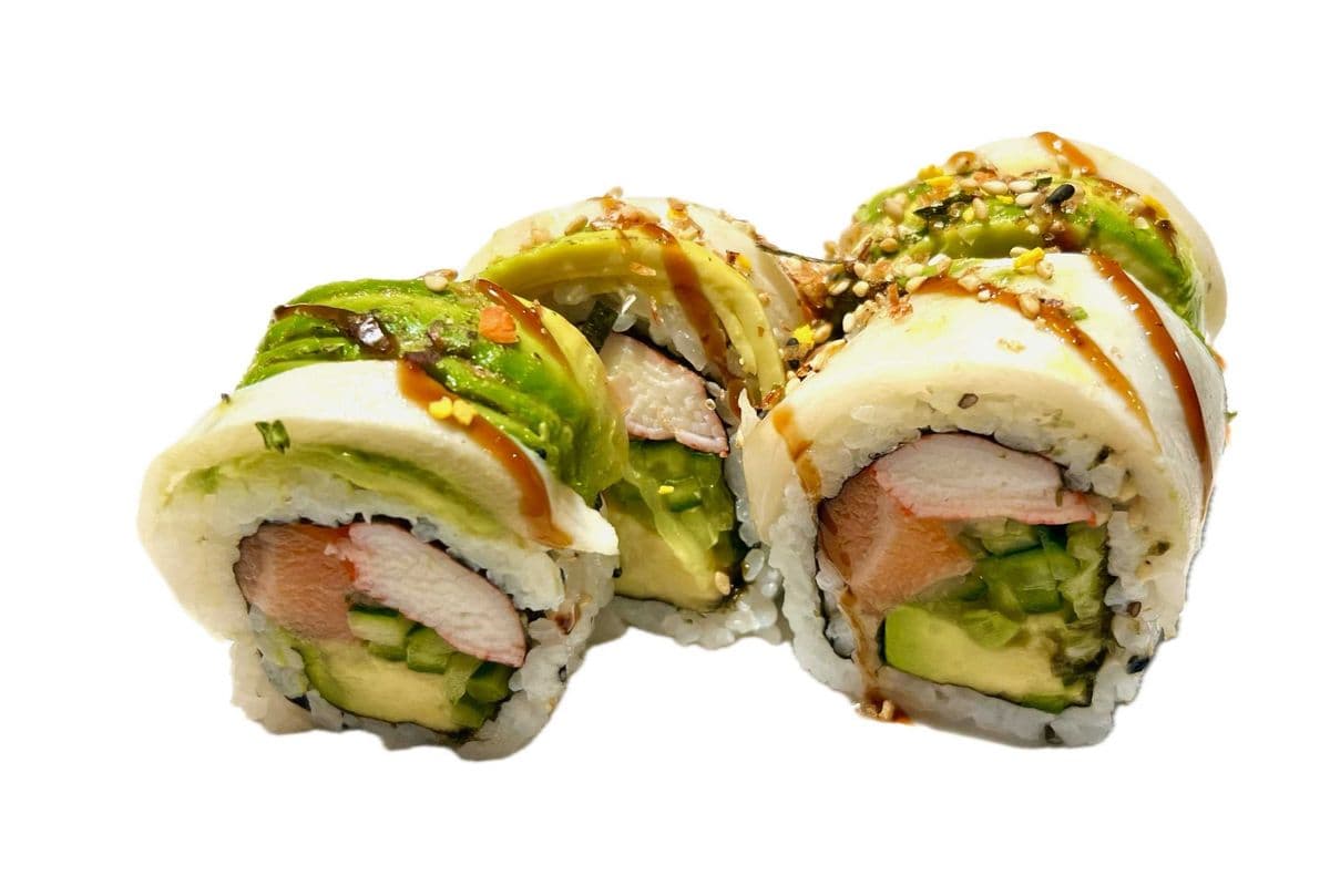 Polar Bear Roll (Touched White Tuna on top)