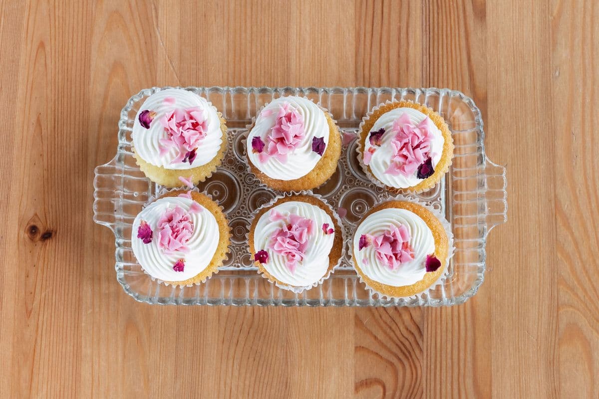 Strawberry Rose Cupcake
