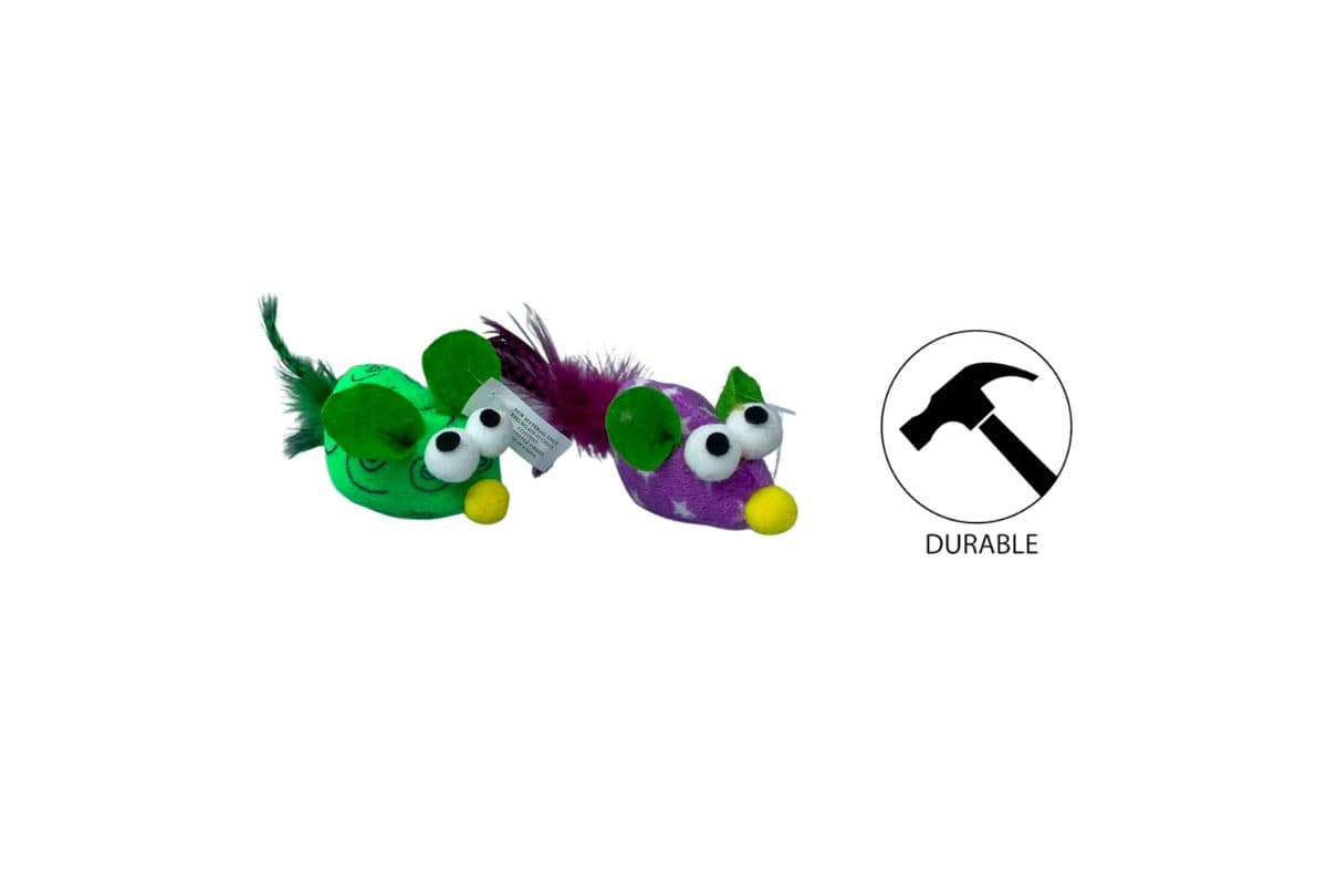 BuD'z Mouse Mix Colours Bulk Cat Toy