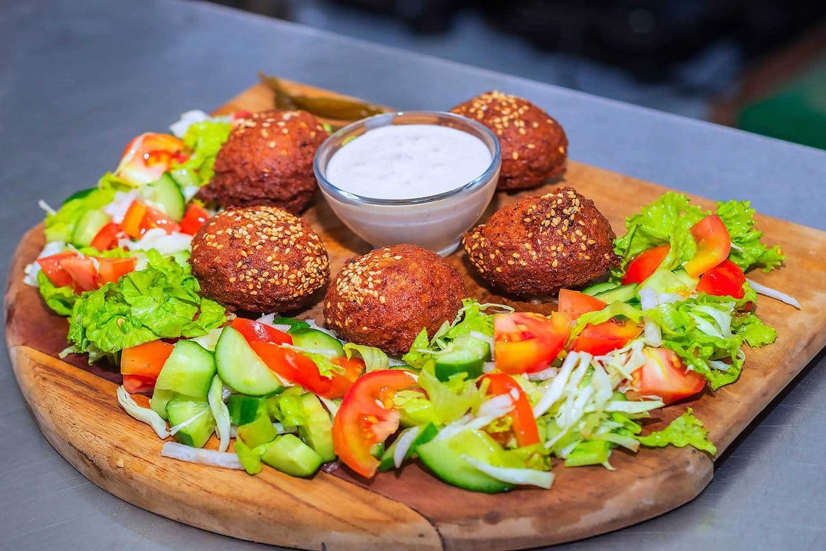 Falafel salad.