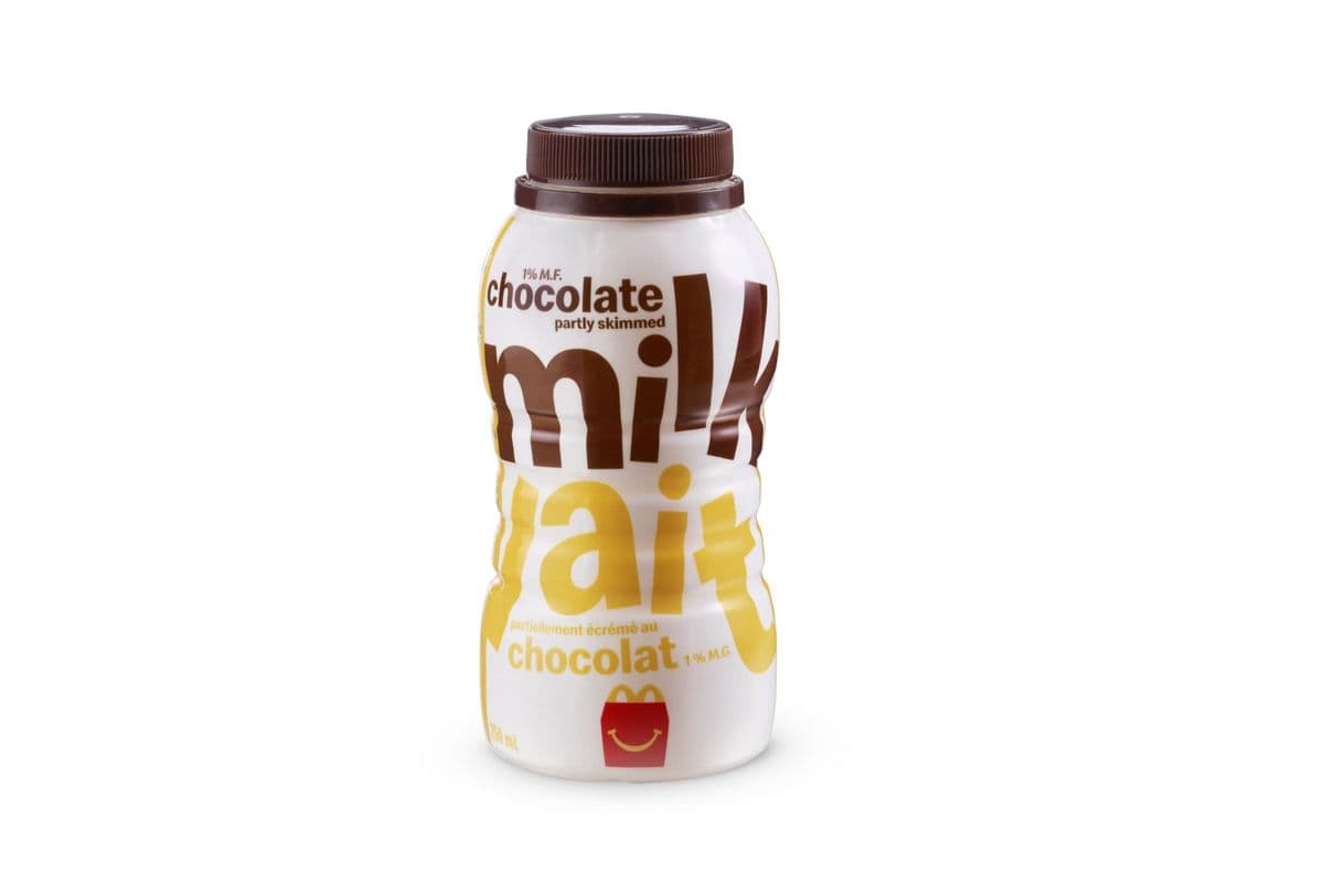 Bouteille de lait 1% au chocolat [170.0 Cal]