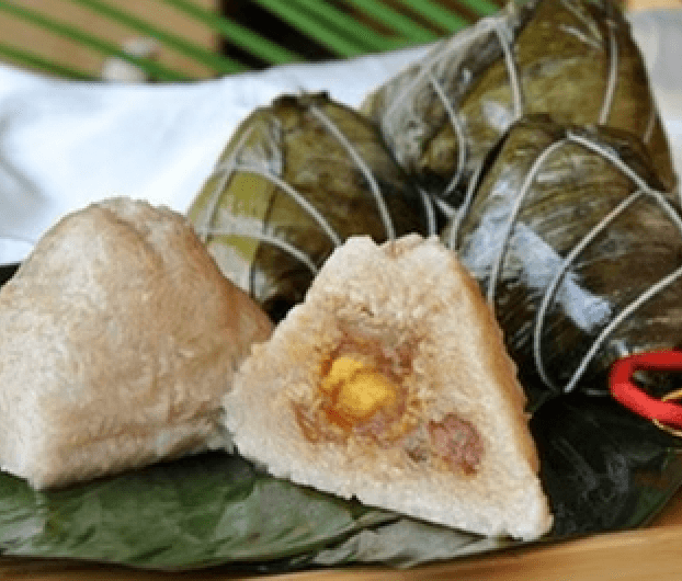 Sticky Rice in Bamboo Wrap with Green Bean