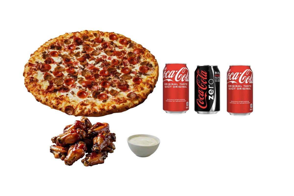 One Large Pizza and Twelve Wings Combo