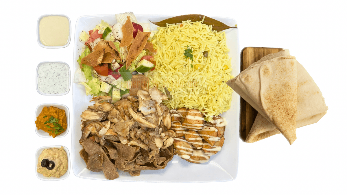 Mix Chicken Shawarma & Beef Donair Platter