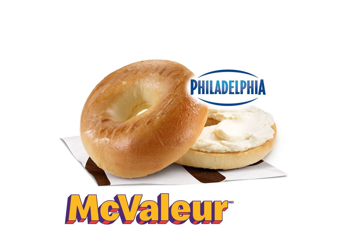 Bagel nature, produit fromage à la crème original [370.0 Cal]