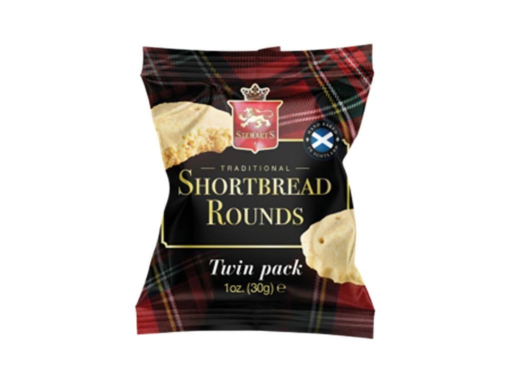Stewarts Shortbread Rounds Scottish Soft Biscuits 30g Twin Pack