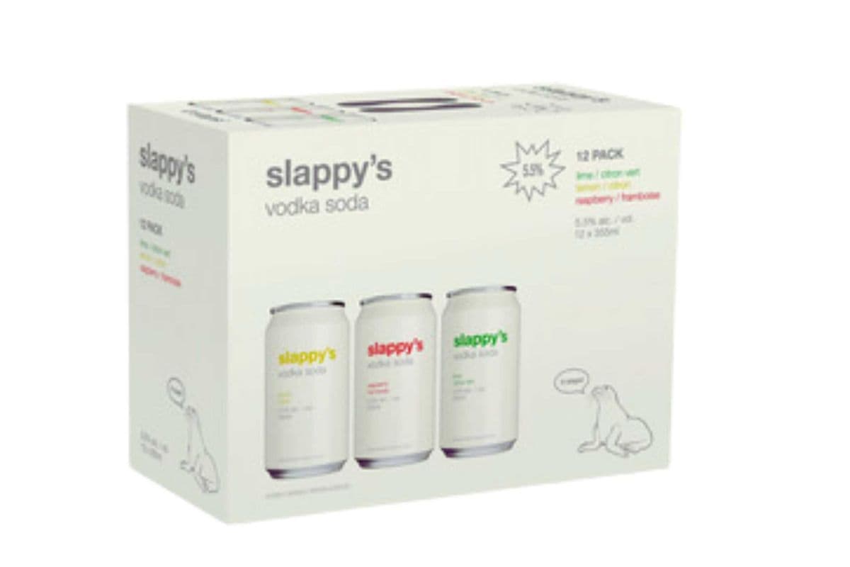 SLAPPY'S VODKA SODA 12 CAN VARIETY ***ON SALE NOW*** (1 x 12PK CANS )