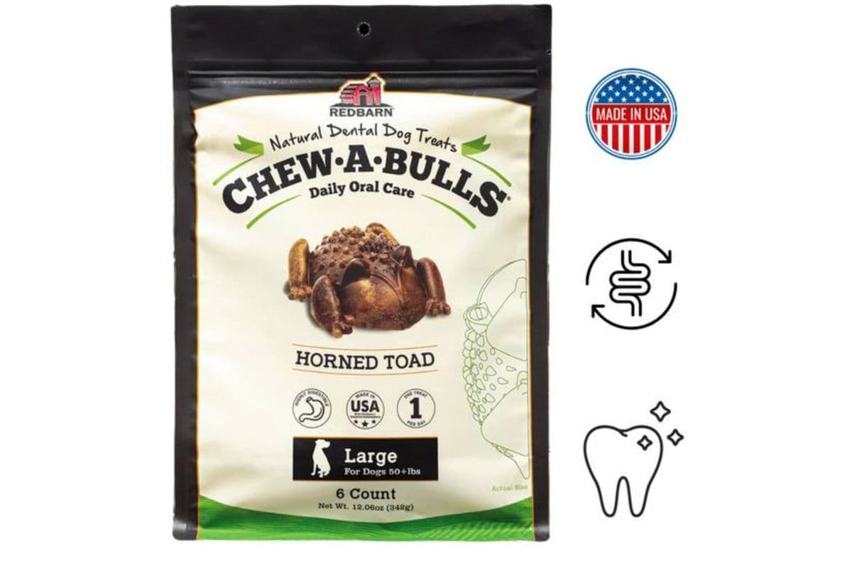 Redbarn Chew A Bulls Toad Dog Treats Large