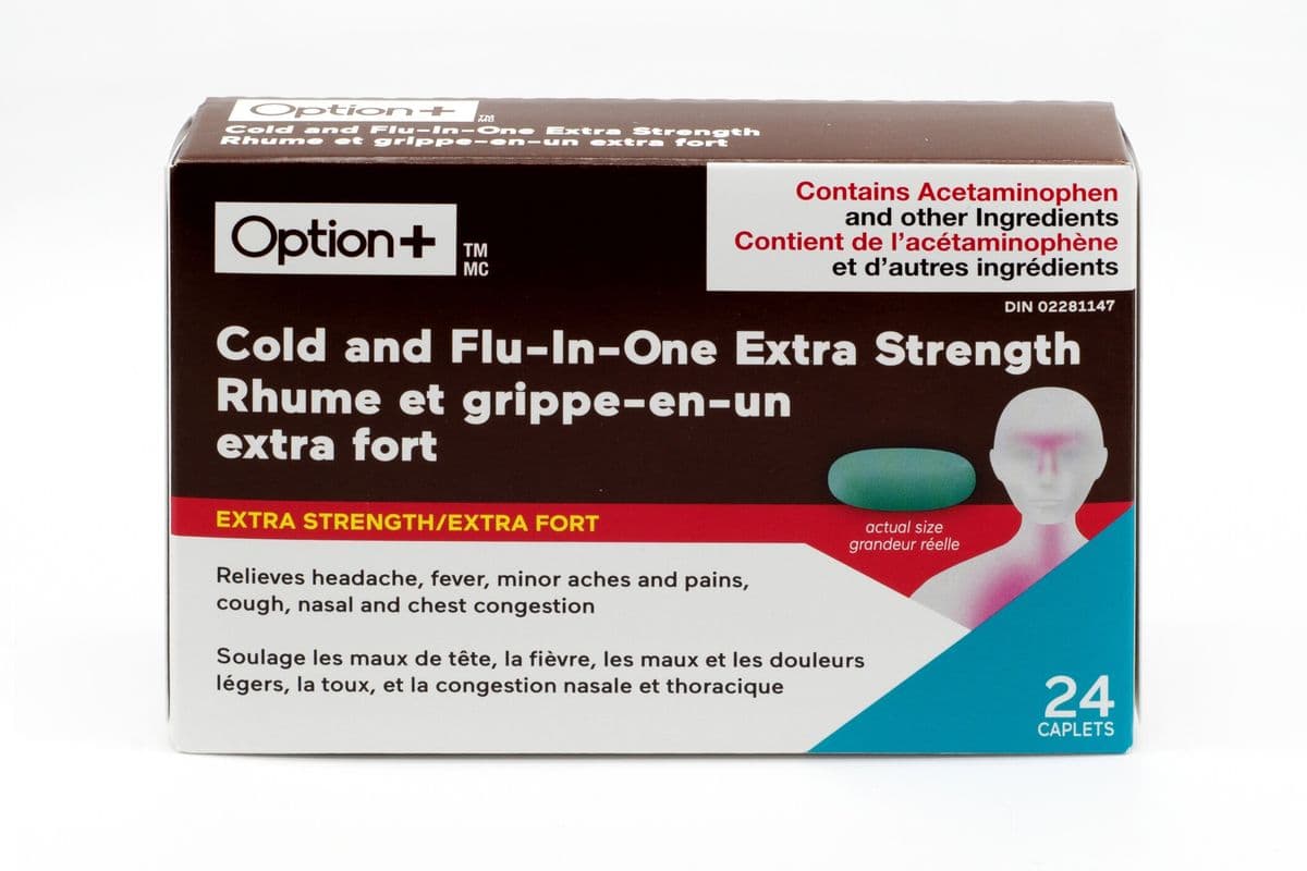 Option+ Cold & Flu  All-In-One (24 Caplets)