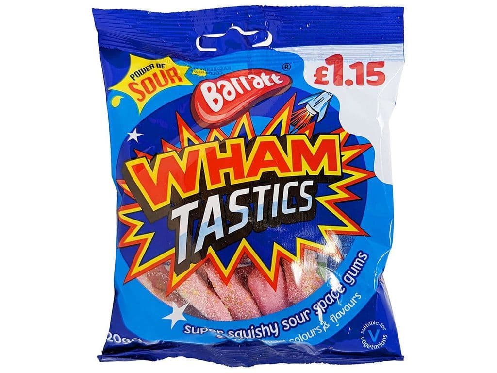 Barratt Whamtastics UK 120g British Sour Gummy Candy