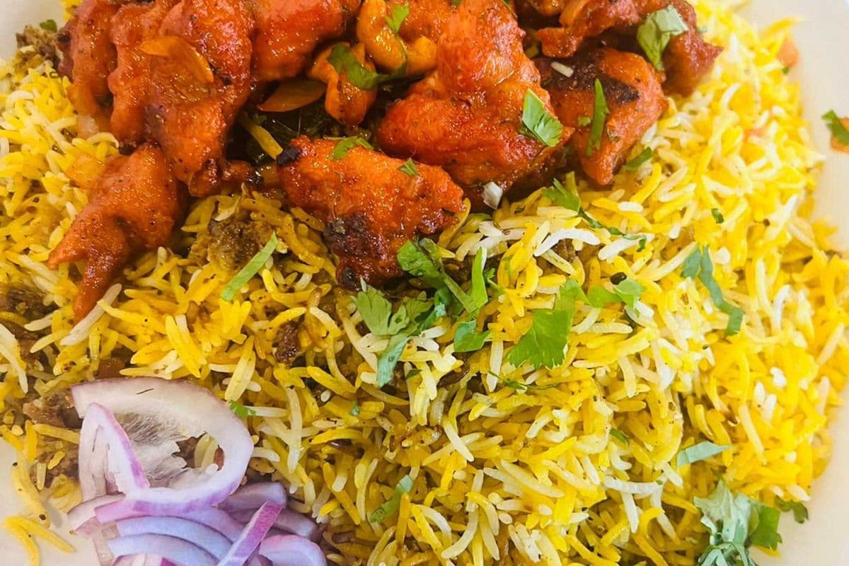 Chicken 65 biryani (380z size box)