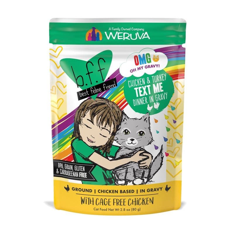 Weruva BFF OMG Chicken & Turkey Text Me 2.8oz Pouch