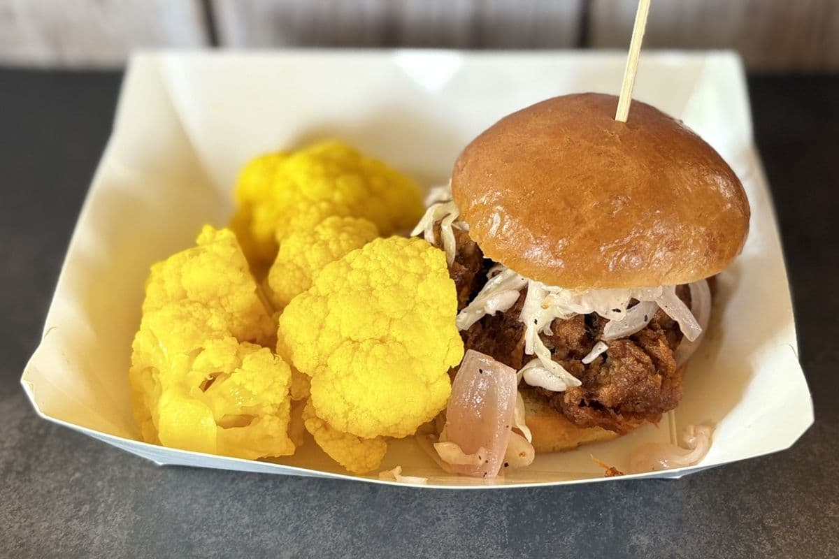 The Wood Tavern - Pulled Pork Slider with Pickled Cauliflower