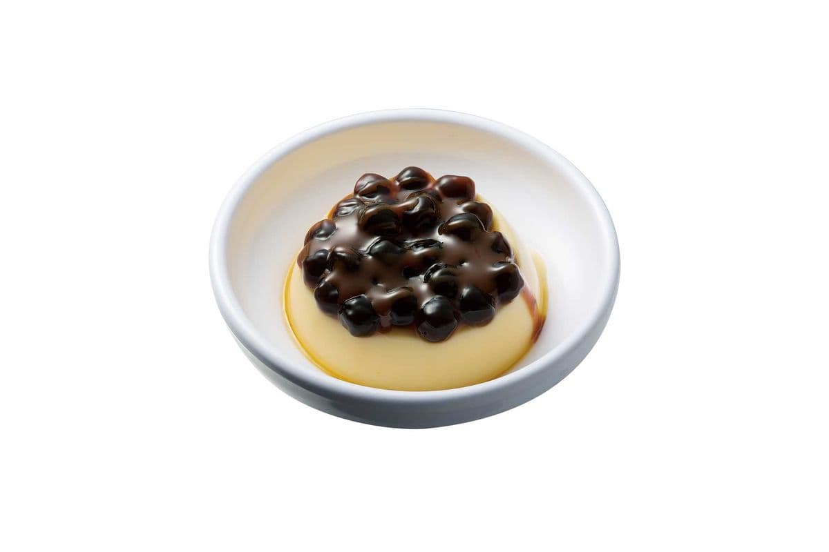 Egg Pudding with Boba