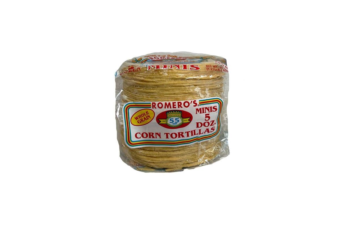 Tortillas Romero Corn Yellow Mini (Five dozen) - Gluten Free (30oz) (19 Cal)