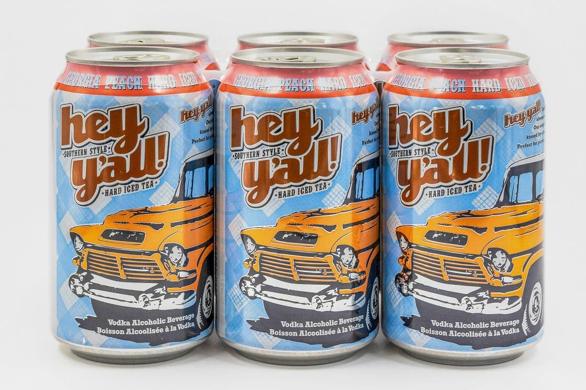 Hey Y'All Southern Hard Iced Tea Georgia Peach (6 Pack) (6 x 355ml)