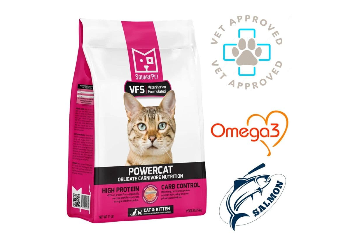 SquarePet - Feline Herring & Salmon Dry Cat Food (4.4 lbs)