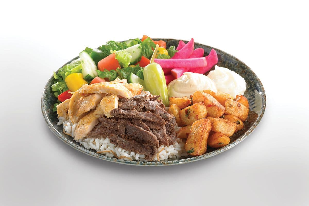 Chicken and Beef Shawarma Plate