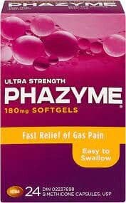 Phazyme (180 mg) - Fast release of gas pain 24 softgel