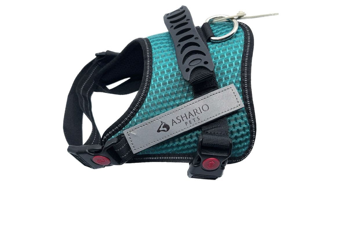 Ashario Pets "TactiHarness Lite" Reflective NoPull Design Harness Green XS