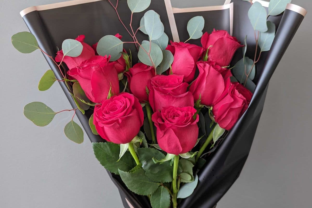 Simple Dozen Red Roses