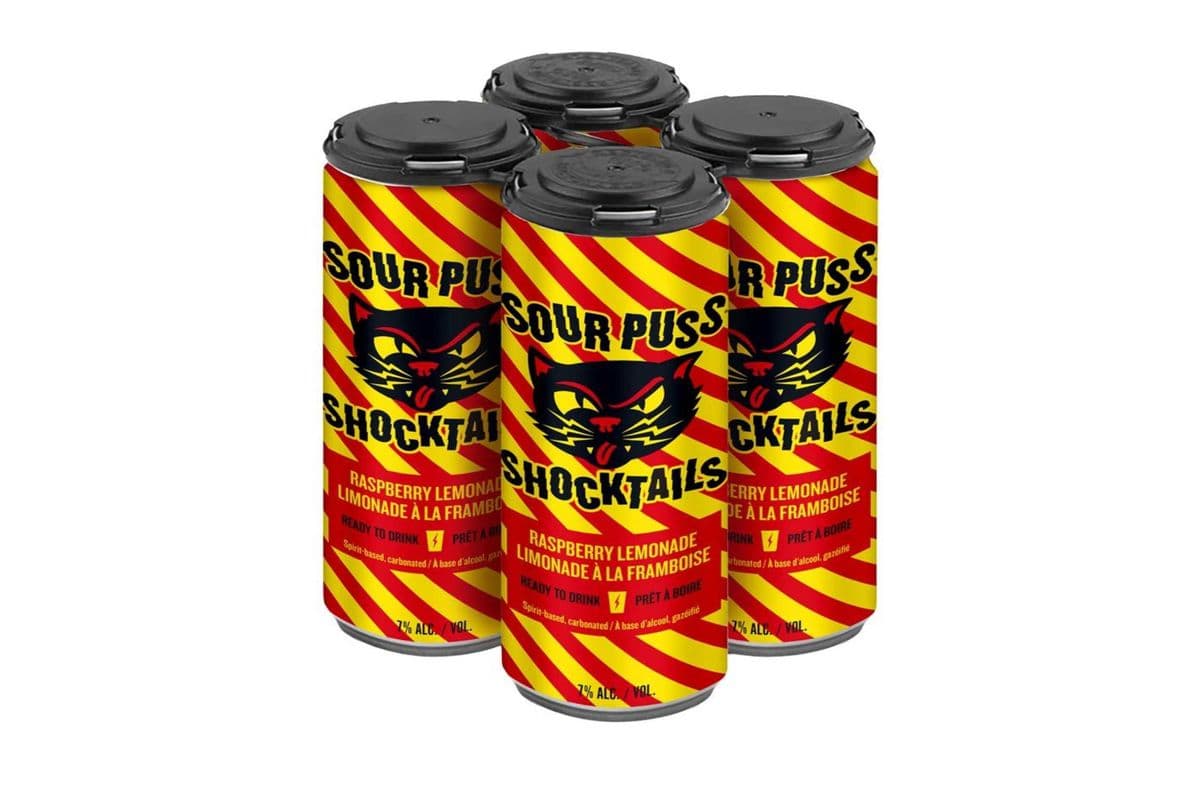 SOUR PUSS SHOCKTAILS RASP 4PK (4 x 4*355ML )
