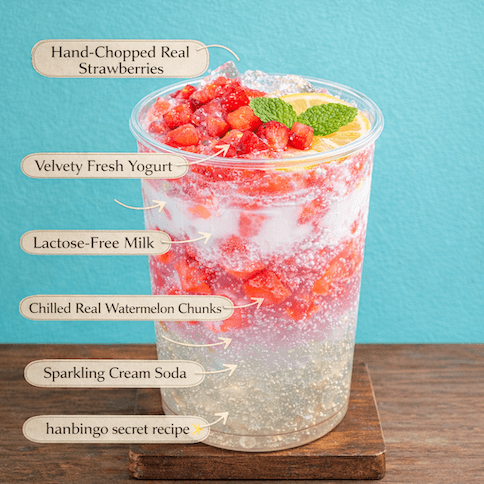 (New Design!) HWACHAE (Korean Watermelon punch)  / 화채  / 西瓜果汁饮料