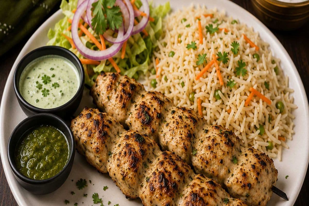 Chicken Reshmi Kabab (2 Brochettes)