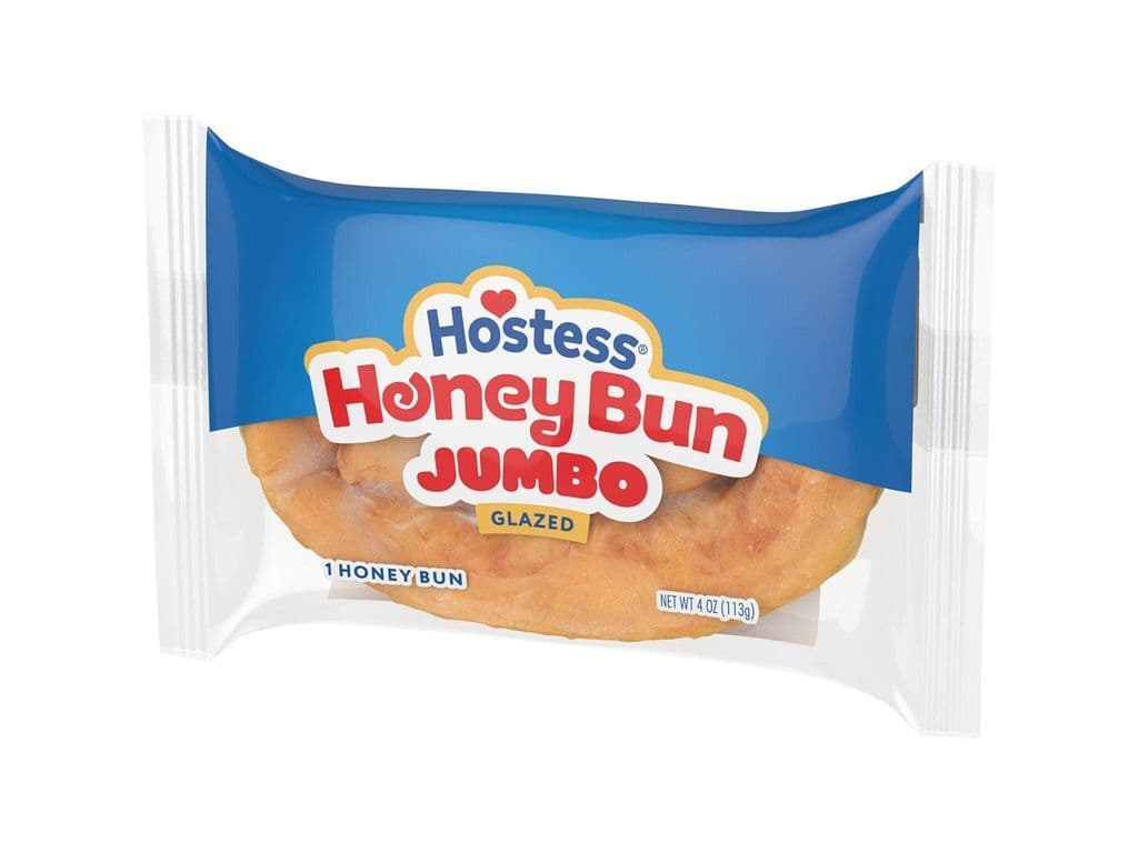 Hostess Honey Bun Jumbo Glazed Pastry 113g Snack