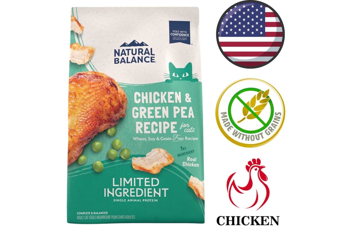 Natural Balance - Limited Ingredient Diet Green Pea & Chicken Dry Cat Food - 4 lb