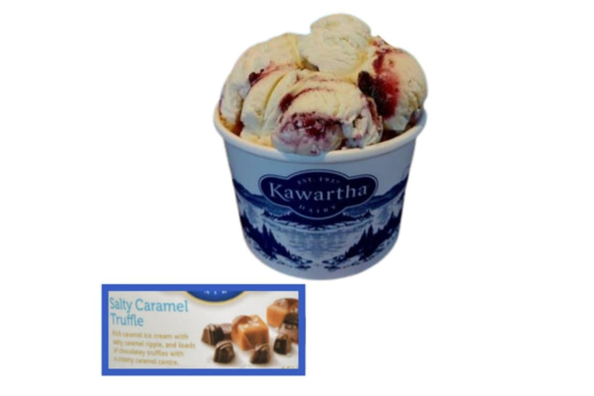 Kawartha Dairy Salty Caramel Tracks Ice Cream (6 oz)