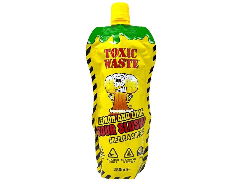 Toxic Waste Sour Lemon Lime Slushy Pouch UK 250ml Slush (NOT SOLD PRE-FROZEN)