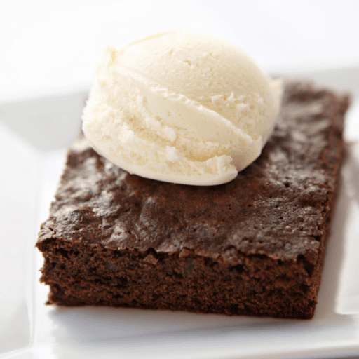 Brownie chocolat et crème glacé