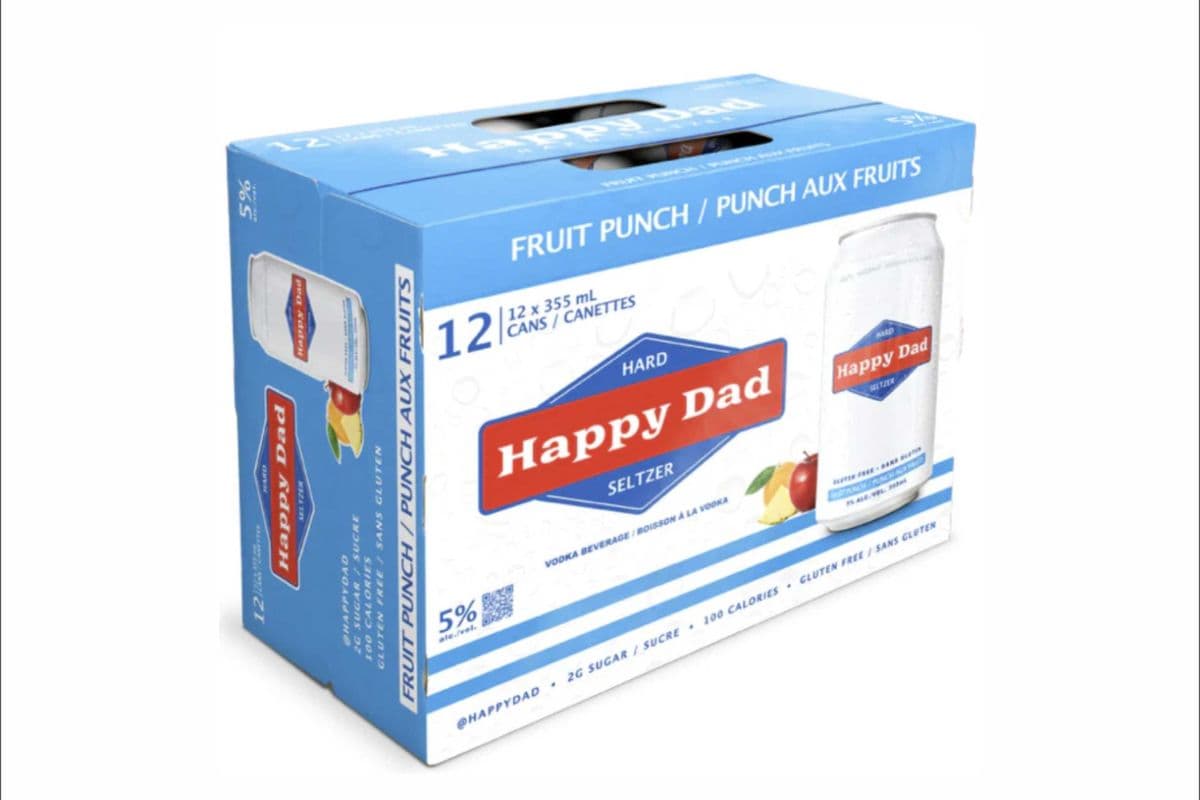 Happy Dad Hard Seltzer Fruit Punch 12*355ml (12 x 355ML)
