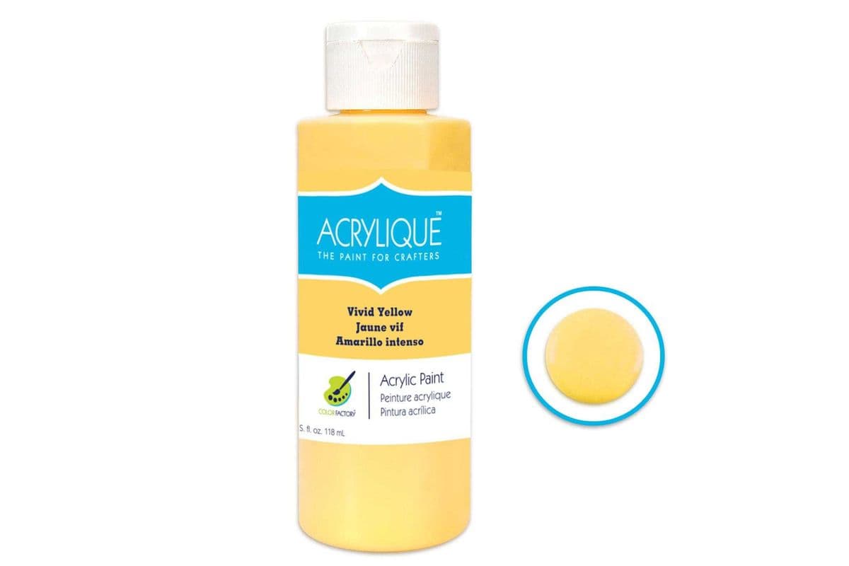 Acrylique Paint 4oz: Vivid Yellow [CF200-075] (4 oz)