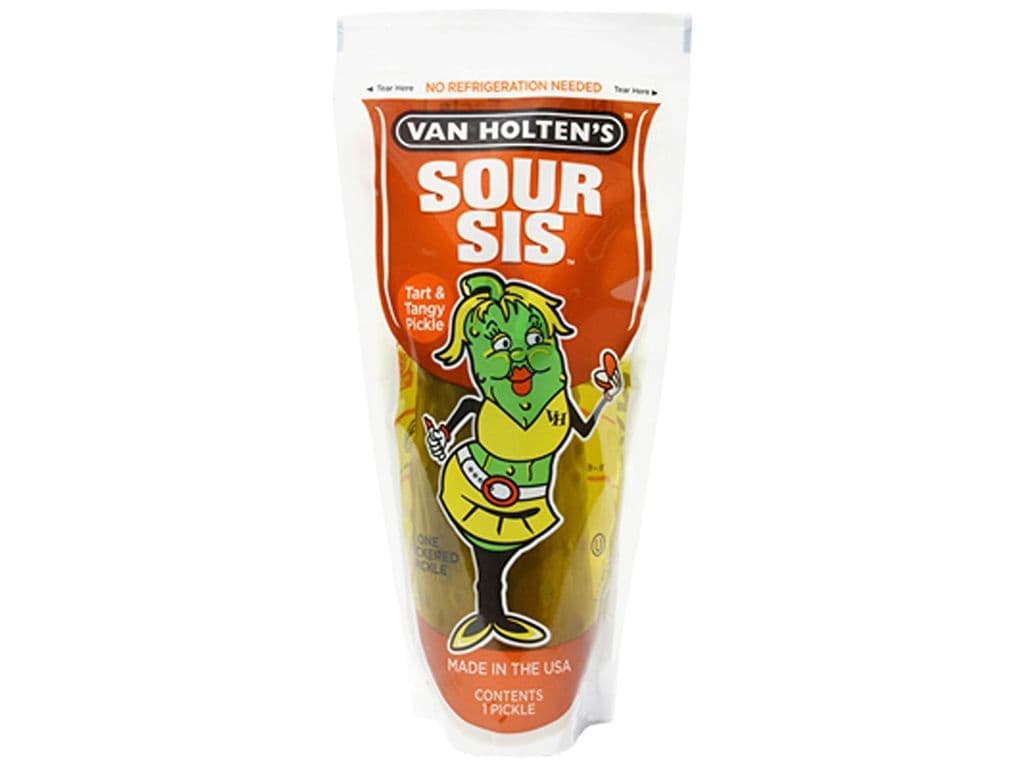 Van Holten Sour Sis Jumbo Pickle Snack