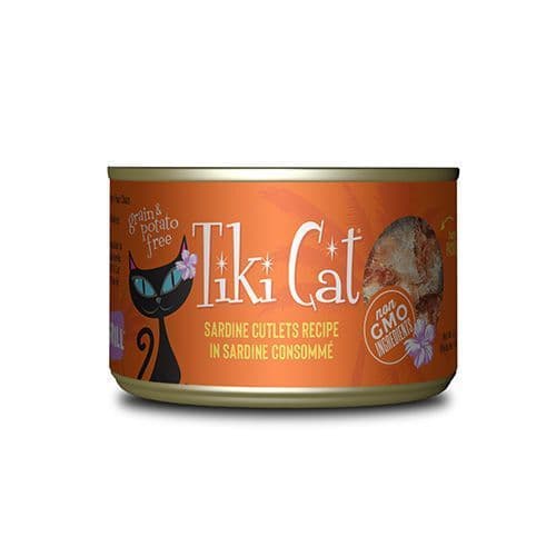 Tiki Cat Grill Sardine Cutlets Recipe in Sardine Consommé Wet Cat Food 6 oz