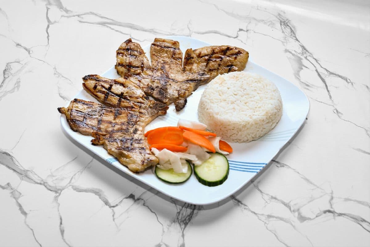 #45 - Rice with BBQ Pork Chop (Cơm Sườn)