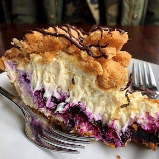 Tarte au fromage aux bleuets croustades / Blueberry Crumb Cheese Pie