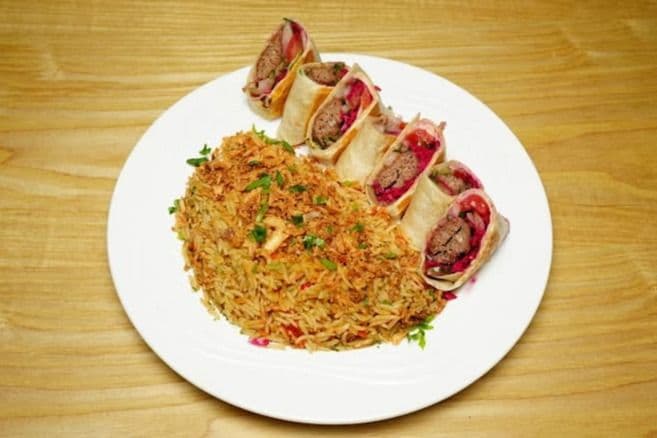 Saj Wrap Platter (Kofta Kabob)