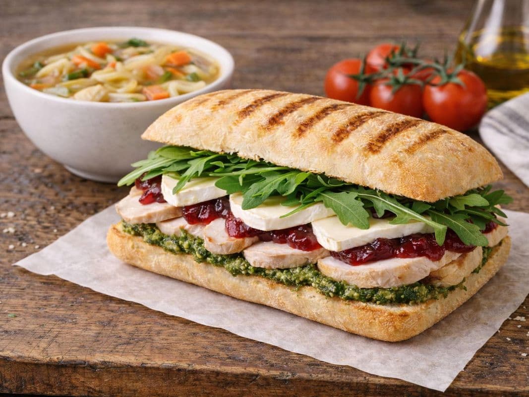 Pressed Panini Sandwich & Soup Combo