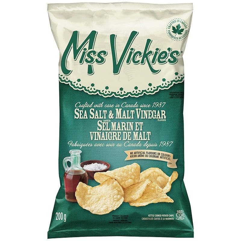 Miss Vickies Sea Salt and Malt Vinegar Chips Bag (200 g)