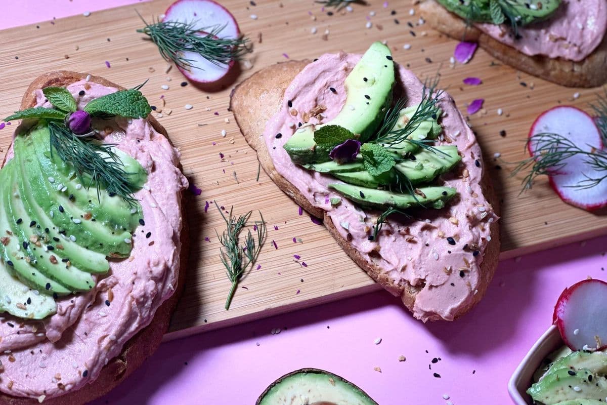 Avocado and Pink Hummus