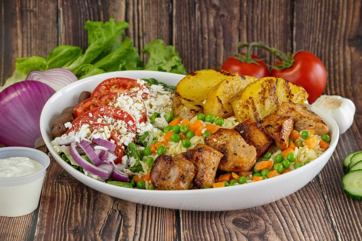 2. Pork Souvlaki Meal
